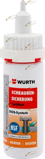 Фиксатор резьбы на диметакриловой основе Wurth 250 мл зеленый флуоресцирующий (0893270250)
