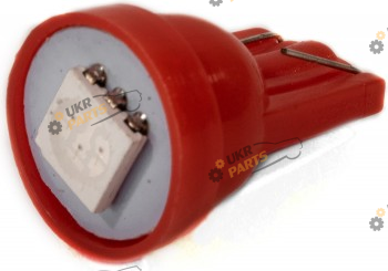 Лампочка AllLight T10 1 диод 5050 W2,1x9,5d 12V 0,45w RED (29015700)