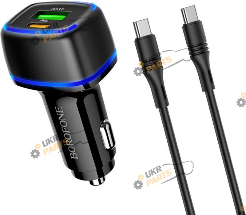 Зарядное устройство Borofone BZ14A Mercury PD20W+QC3.0 Black USB/Type-C 2.1 А (BZ14ACCB)