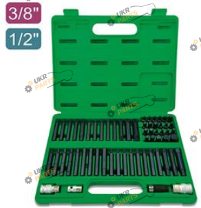 Набор бит Toptul TORX, HEX, SPLINE, RIBE, SQ 60 предметов (GCAI6003)