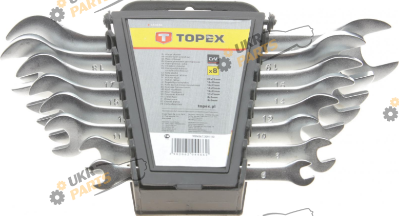 Набор комбинированных ключей Topex двусторонний 6 мм 6-22мм 8 шт (35D656)