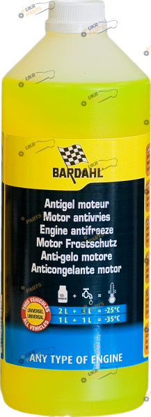 Концентрат антифриза Bardahl Universal Antifreeze жёлтый 1 л (7111)