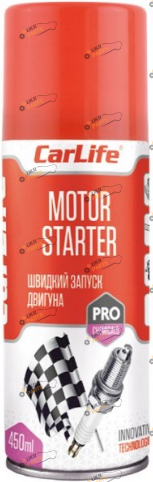 Стартовая жидкость для дизеля и бензина Carlife MOTOR STARTER 0.45 л (CF457)