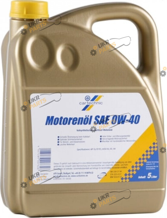 Моторное масло Cartechnic Motoroil 0W-40 5 л (4027289005584)