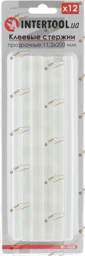 Клеевые стержни Intertool RT-1020 прозрачные, 11,2 мм x 200 мм (RT-1020)