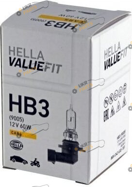 Галогеновая лампа Hella VALUEFIT HB3 1 шт (8GH242632181)
