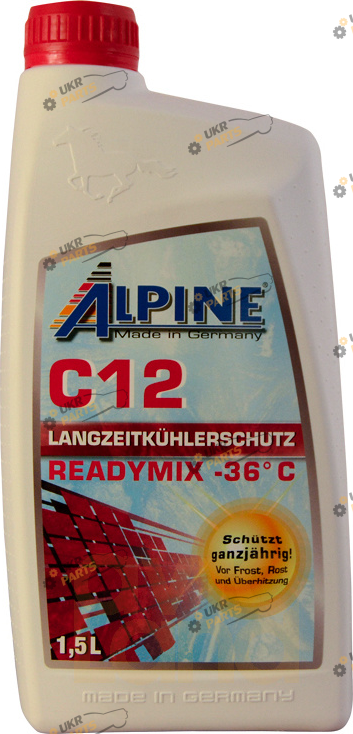 Антифриз Alpine C12 Langzeitkühlerfrostschutz -36°C G12 красный 1.5 л (RM 1185-15)