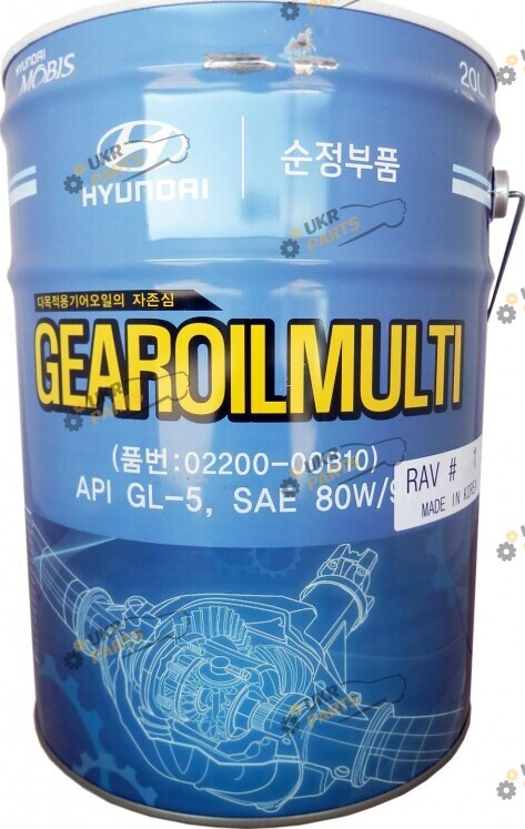 Масло трансмиссионное Hyundai/Kia Gear Oil Multi 80W-90 20 л