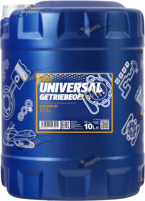 Масло трансмиссионное Mannol Universal Getriebeoil 80W-90 10 л (MN8107-10)