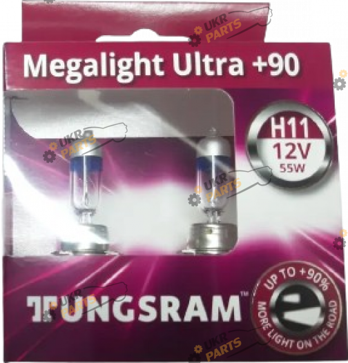 Галогеновая лампа GeneralElectric Megalight Ultra +90% H11 2 шт (TU 53110 SXU B2)