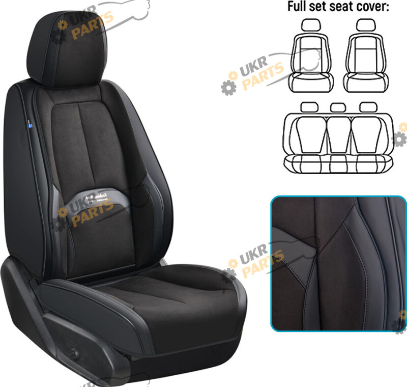 Чехлы для сидений Voin V-8913 Bk повн к-т екошкіра черные (67378)
