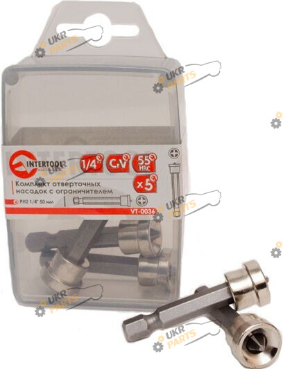 Набор бит Intertool С ограничителем (VT-0036)