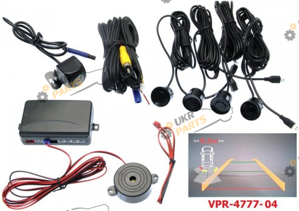 Парктроник Baxster VPR-4777-04 черный + камера 4 датчика (00-00020144)