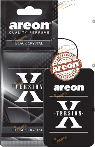 Ароматизатор Areon Х листик с тестером | Black Crystal (AXV10)