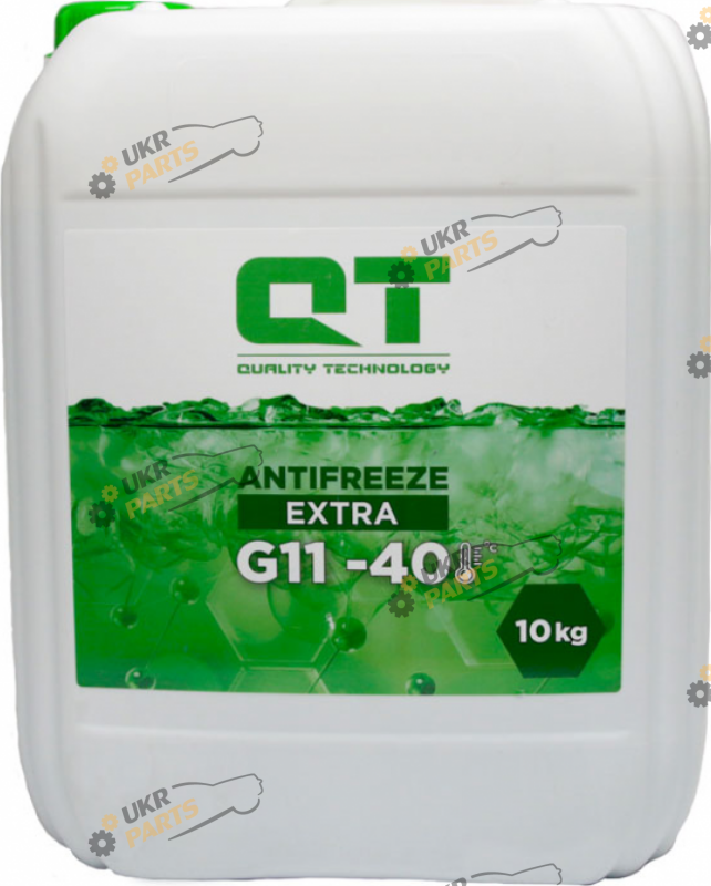 Антифриз QTech EXTRA -40 G11 G11 зелёный 10 л (QT5424010)