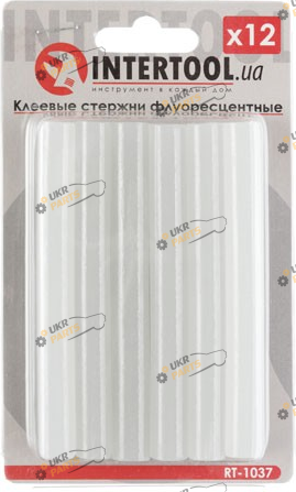 Клеевые стержни Intertool 11.2х200 мм флуоресцентные 12 шт (RT-1037)