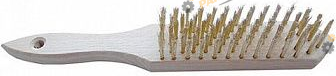Щетка ручная Virok из латунной проволоки, 4 ряда (12V304)