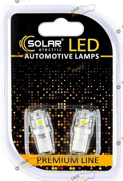 LED лампа SOLAR T10 12V 5SMD 5050 white W2.1X9.5d (SL1330)