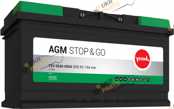 Автомобильный аккумулятор Vesna AGM Euro (0) 95 Ач (314 090)