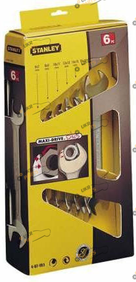 Набор рожковых ключей Stanley 8 мм - 20 мм, MaxiDrive Plus 6 шт (4-87-051)