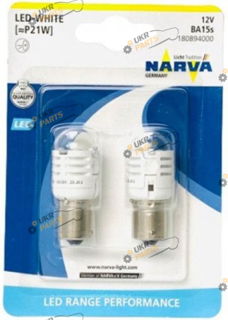 LED лампа Narva P21W White BA15s 1.75 Вт (180894000)