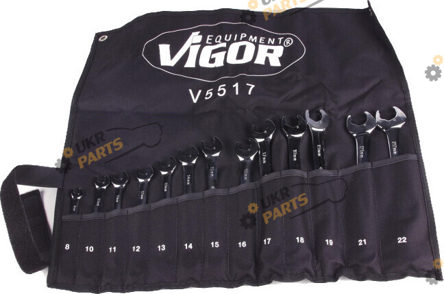 Набор рожковых-накидных ключей Vigor 9 мм 13 шт (V5517)