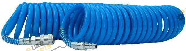 Пневматический шланг Intertool спиральный с быстроразъемным соединением 10 м (PT-1711)