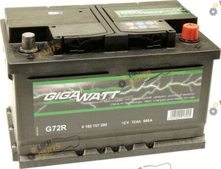 Автомобильный аккумулятор Gigawatt R+ 680 А 72 Ач (0185757209)