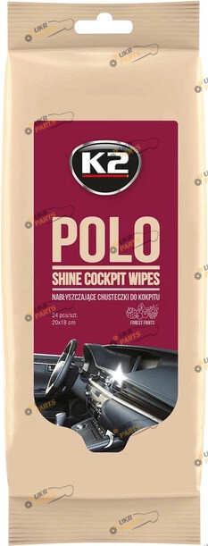 Салфетка для пластика K2 Polo Shine Wipes (K420)