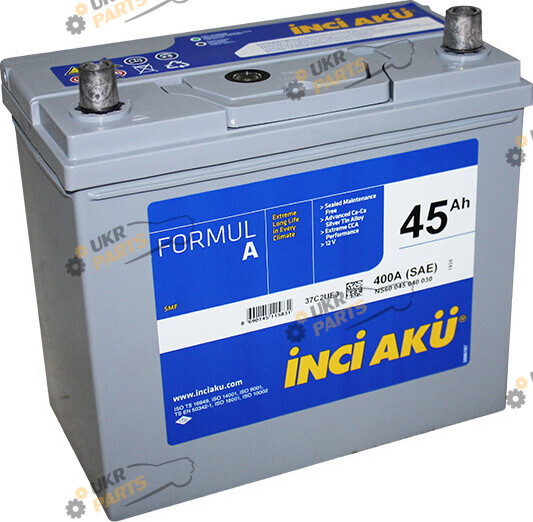 Автомобильный аккумулятор INCI AKU Asia 400 А (L+) 45 Ач (NS60 045 040 010)