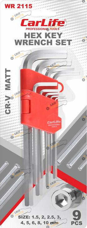 Набор шестигранников Carlife 9 шт (WR2115)