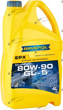 Масло трансмиссионное Ravenol Hypoid EPX Getriebe-Oel 80W-90 4 л