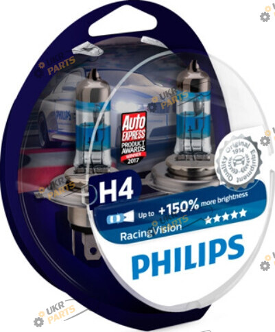 Галогеновая лампа Philips Racing Vision H4 2 шт (PS 12342 RV S2)
