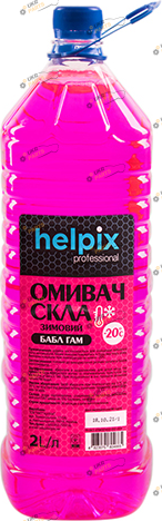 Жидкость омывателя готовая зимняя HELPIX (БАБЛ ГАМ) -20 °C 2 л (4665 (288/6))