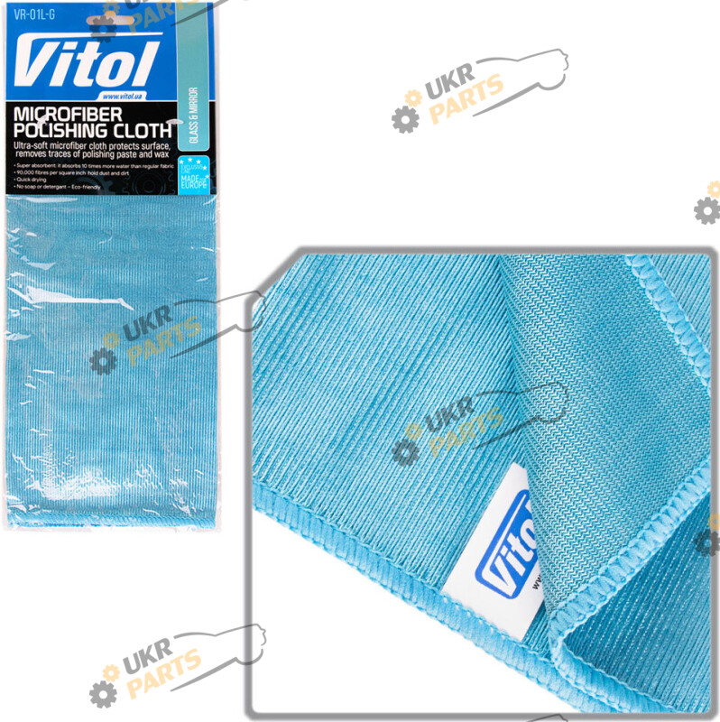 Микрофибровая салфетка для стекла Vitol (VR-01L-G)