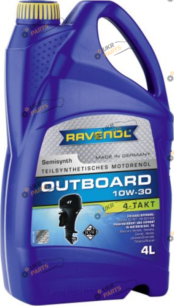 Моторное масло Ravenol OUTBOARD 4T 10W-30 4 л (RAVOUTBOARDSEMI10W304L)