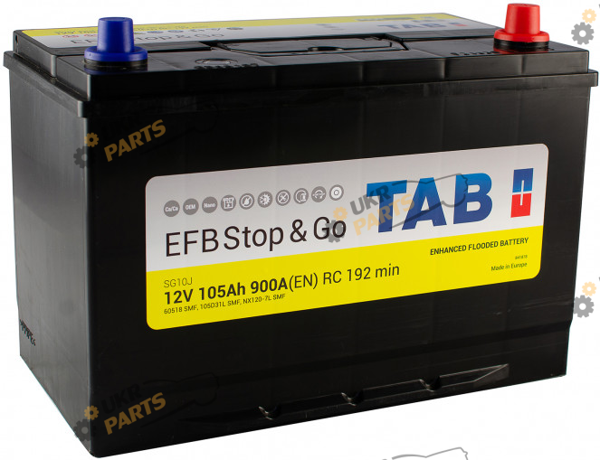 Автомобильный аккумулятор TAB S EFB JIS Euro (0) 105 Ач (212 005)