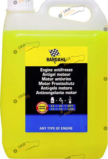 Концентрат антифриза Bardahl Universal Antifreeze G12+ жёлтый 5 л (7113)