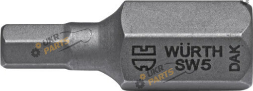 Бита Wurth із внутрішнім шестигранником 10 мм SW5 30 мм Стандарт (0614788305)
