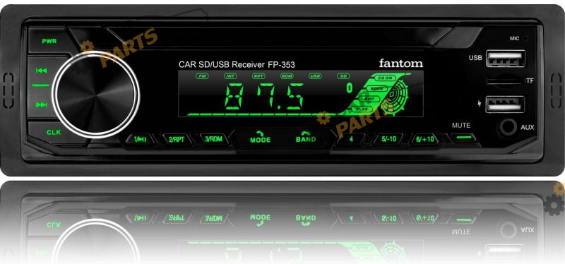 Бездисковая автомагнитола Fantom FP-353 Black/Multicolor (FP-353 Black/Multicolor)