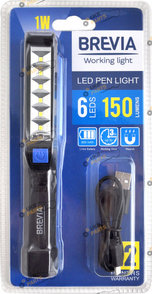 Инспекционный фонарь Brevia Pen Light 6SMD+1W с магнитным креплением (11210)