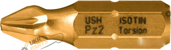Набор бит USH Isotin PZ2 x 25 мм, с титановым покрытием 10 шт (UUSG0022361)