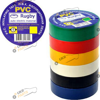 Изолента Rugby PVC черная, синяя, зеленая 50 м / (2000008257534)