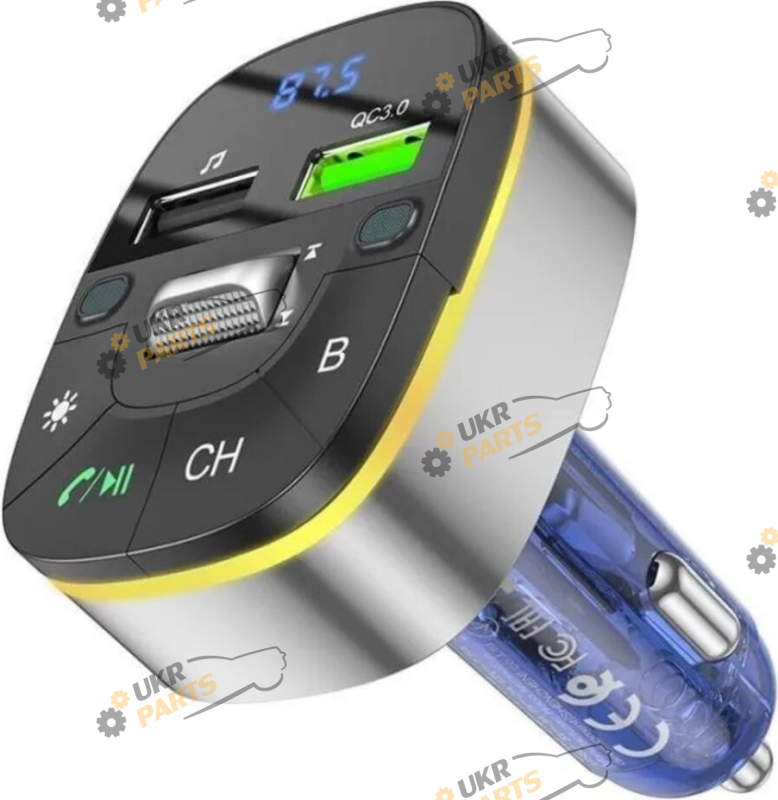FM Трансмиттер Hoco E71 CRYSTAL TRANSPARENT (6931474789082)