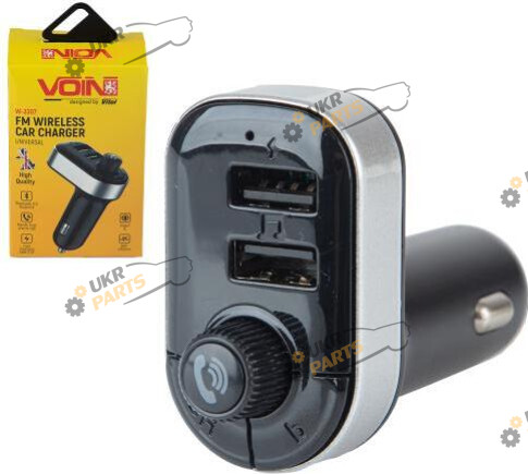 FM Трансмиттер Voin Модулятор FM, VOIN W-3307, 12-24V 2 USB 3.1A, Bluetooth 5.0, Hands-free (W-3307)