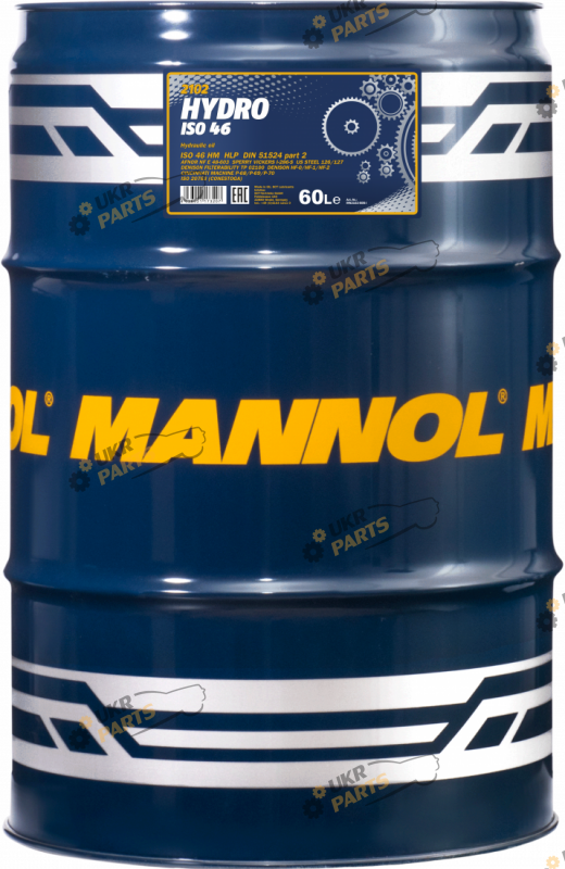 Масло гидравлическое Mannol Hydro ISO 46 60 л (MN2102-60)