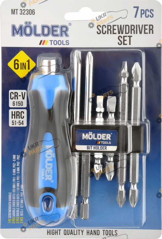 Отвертка с насадками MOLDER 6 в 1 1 шт (MT32306)