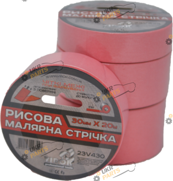 Малярная лента Virok розовая 20 м / 30 мм (23V430)