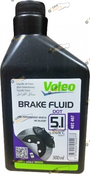 Тормозная жидкость Valeo DOT 5.1 0.5 л (402 407)