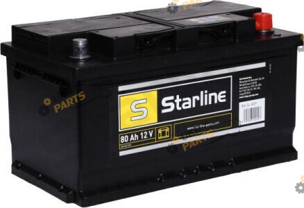Автомобильный аккумулятор Starline 740 En, R+ 80 Ач (BA SL 80P)
